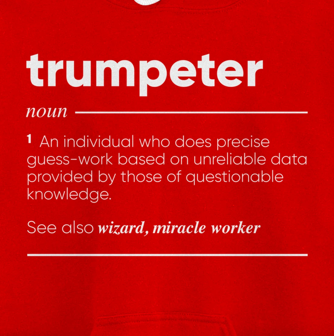Trumpeter Definition Funny Noun Pullover Hoodie