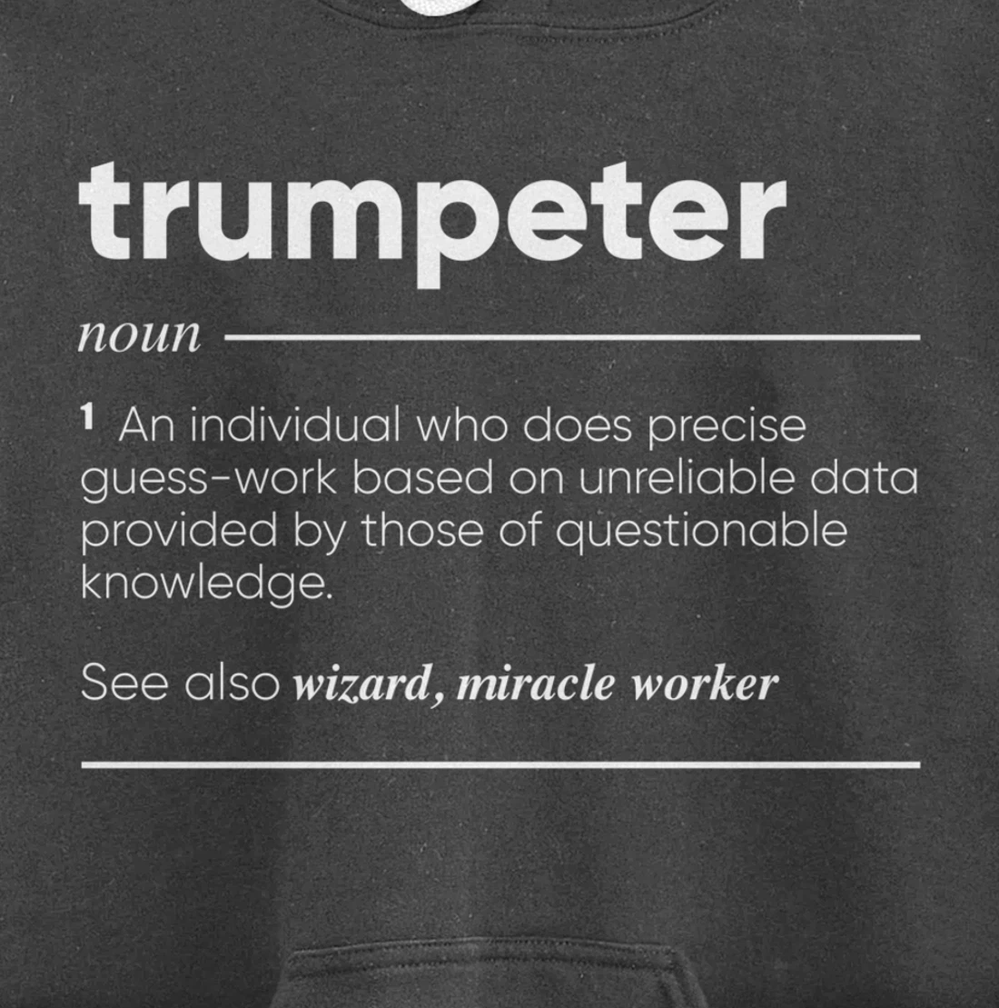 Trumpeter Definition Funny Noun Pullover Hoodie