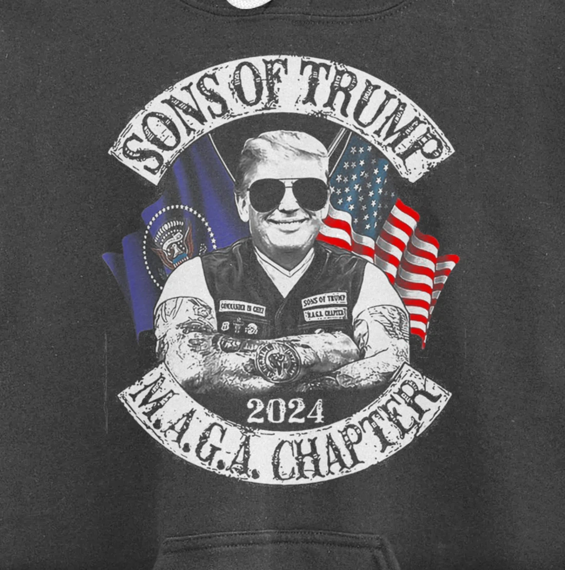Sons of Trump Maga Chapter 2024 Pullover Hoodie