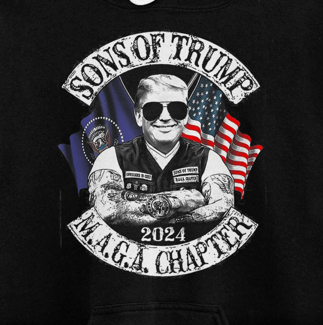 Sons of Trump Maga Chapter 2024 Pullover Hoodie