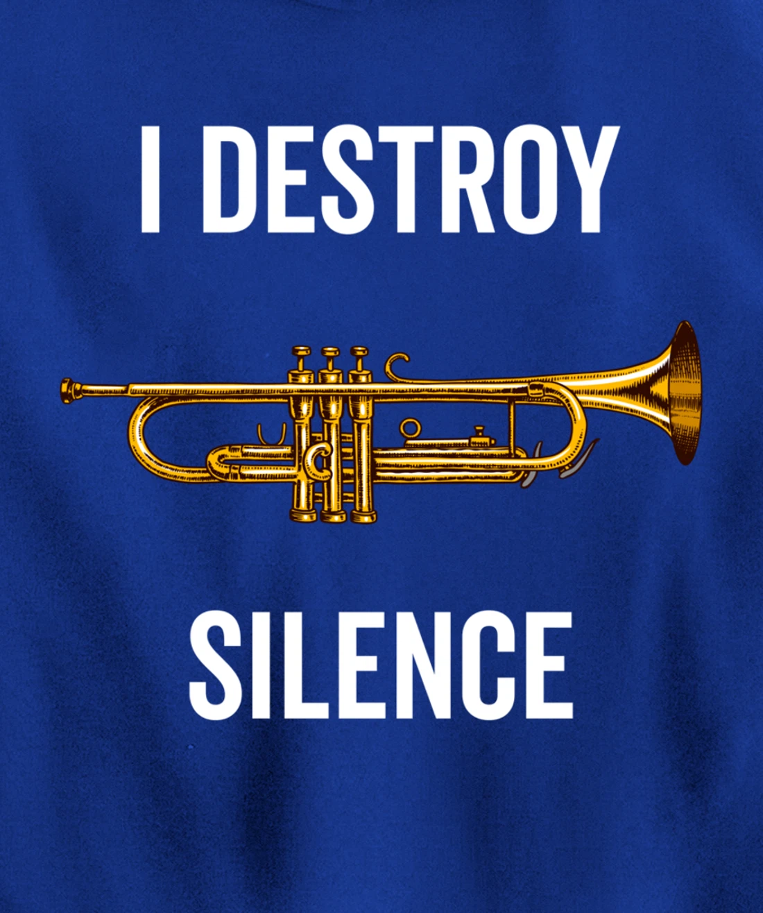I Destroy Silence Trumpet Musician Music Teacher Funny Gift Pullover Hoodie