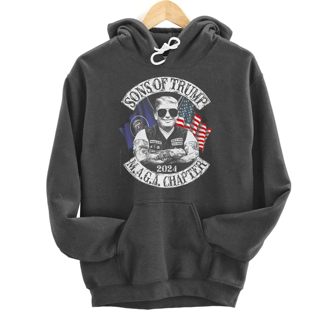 Sons of Trump Maga Chapter 2024 Pullover Hoodie
