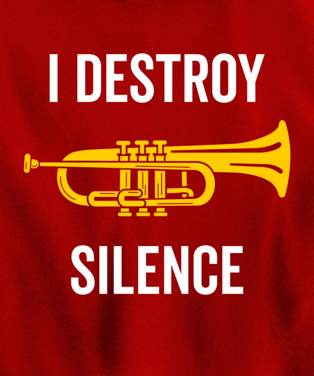 I Destroy Silence Trumpet Musician Music Teacher Funny Gift Pullover Hoodie