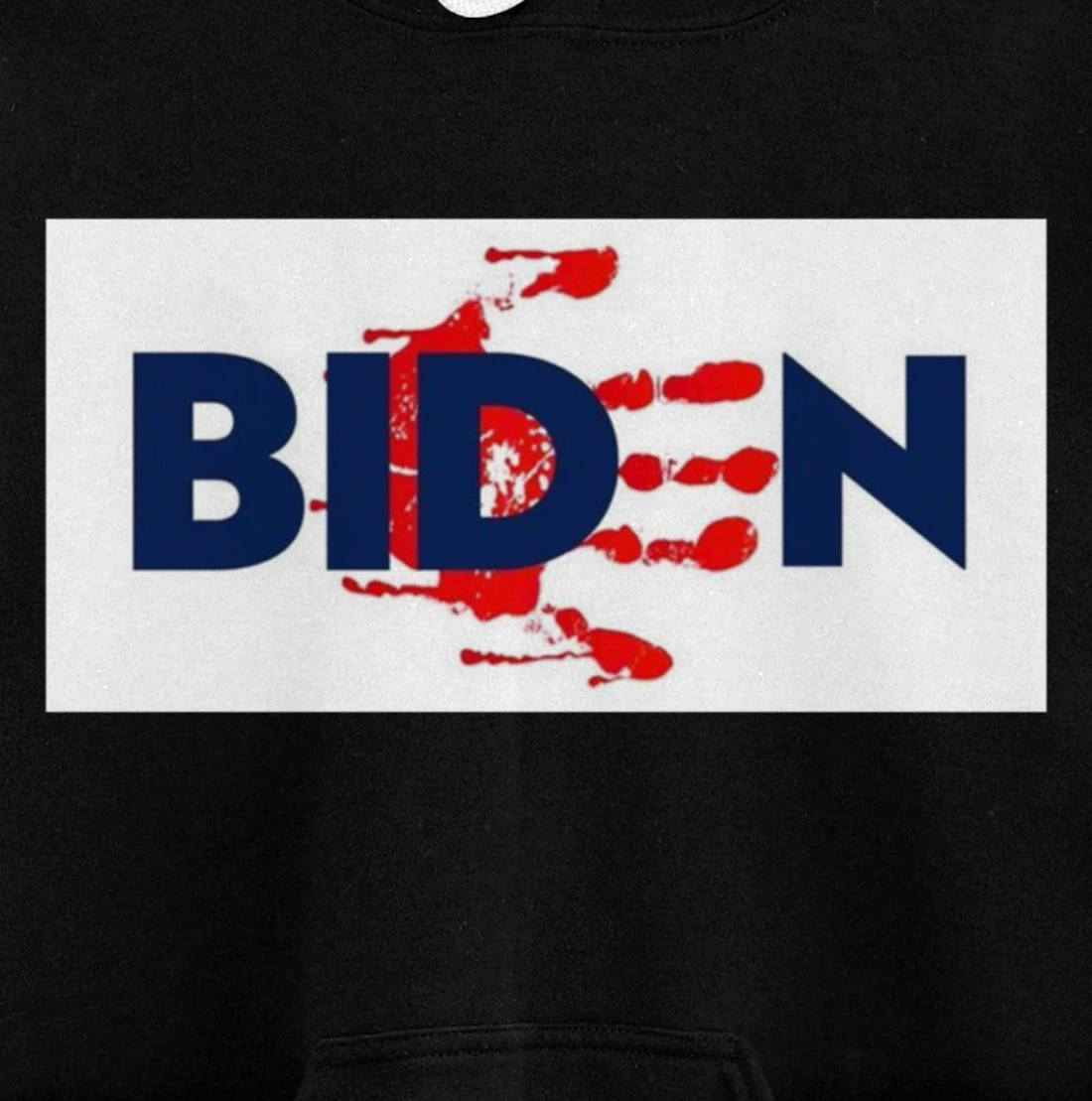 Bold Block Blood On His Hands Biden BringTrumpBack Trending Pullover Hoodie