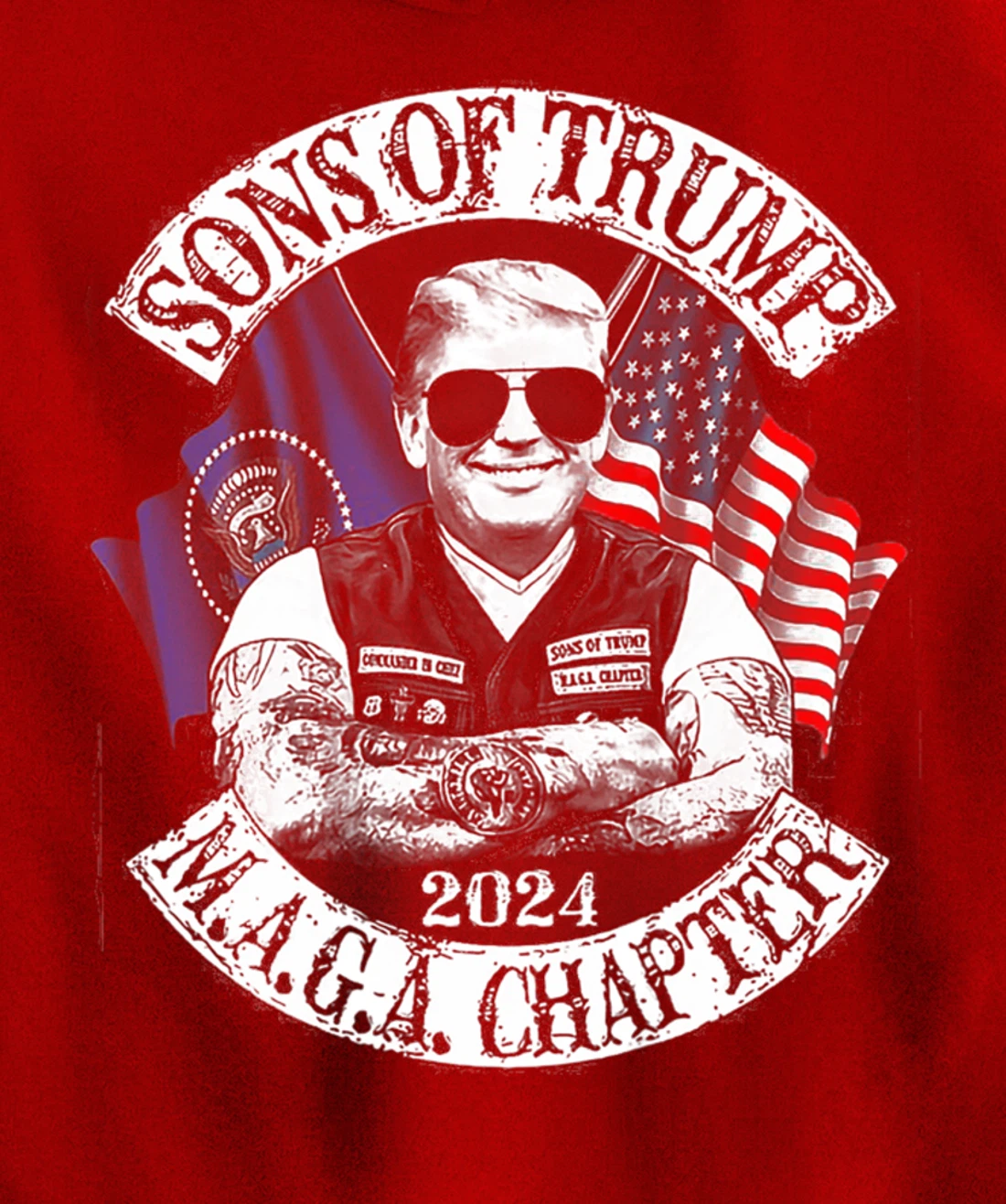 Sons of Trump Maga Chapter 2024 Pullover Hoodie