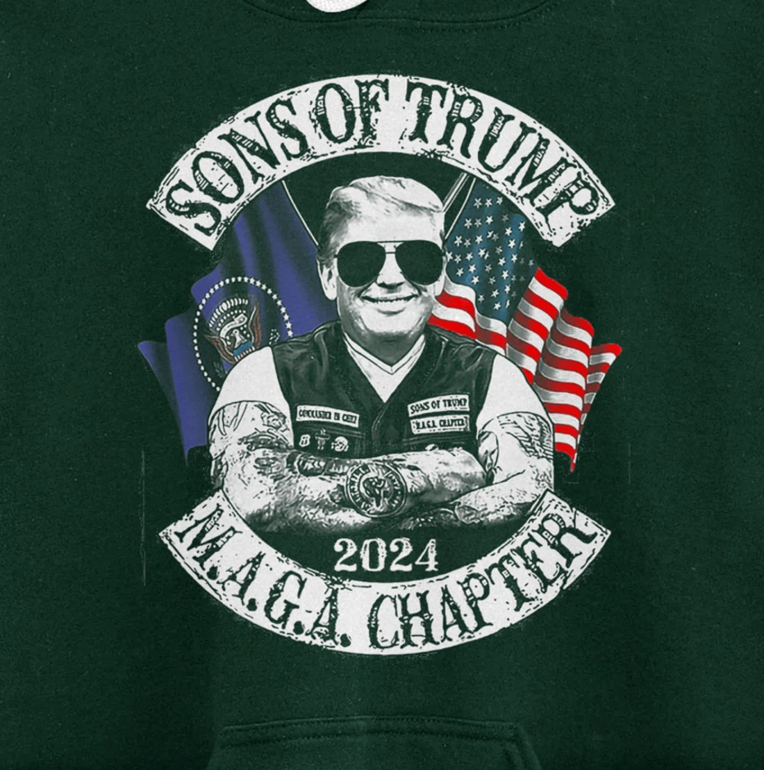 Sons of Trump Maga Chapter 2024 Pullover Hoodie