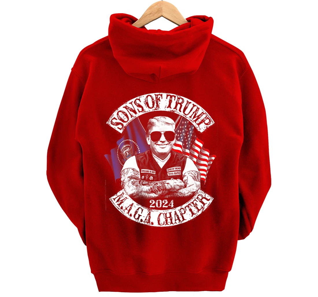 Sons of Trump Maga Chapter 2024 Pullover Hoodie