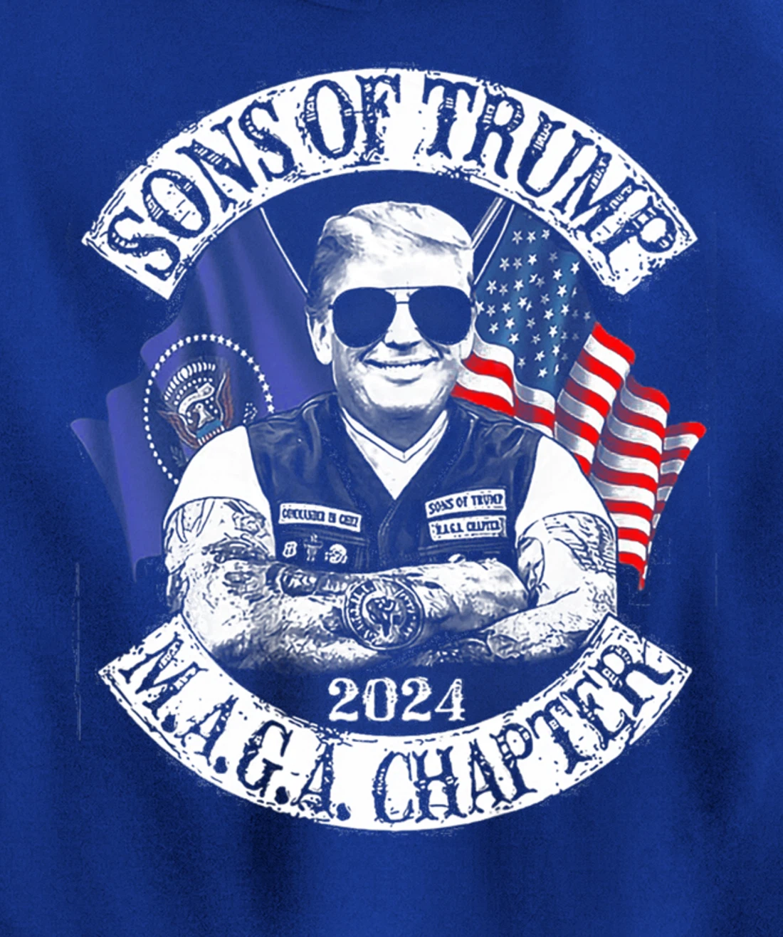 Sons of Trump Maga Chapter 2024 Pullover Hoodie
