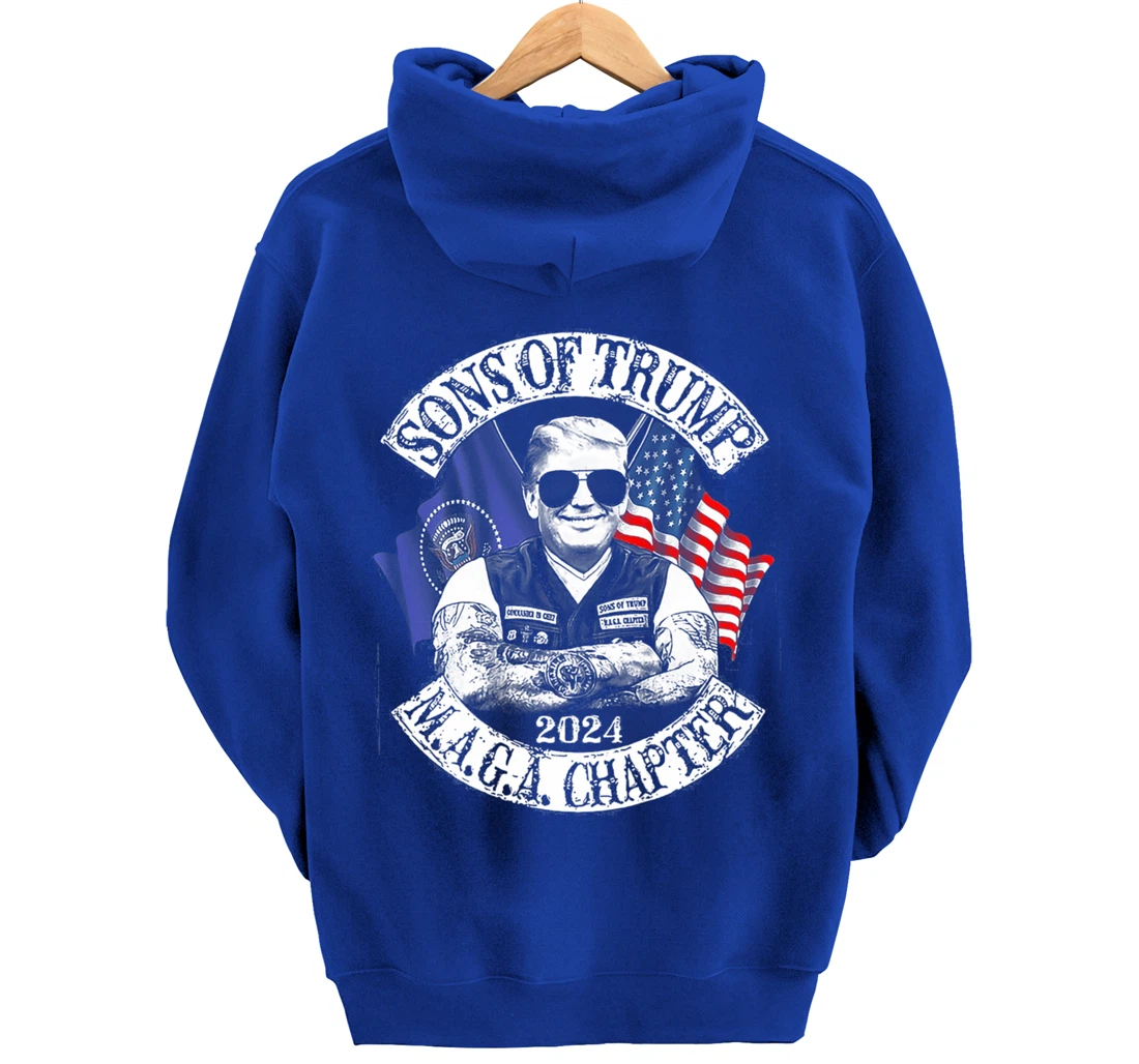 Sons of Trump Maga Chapter 2024 Pullover Hoodie