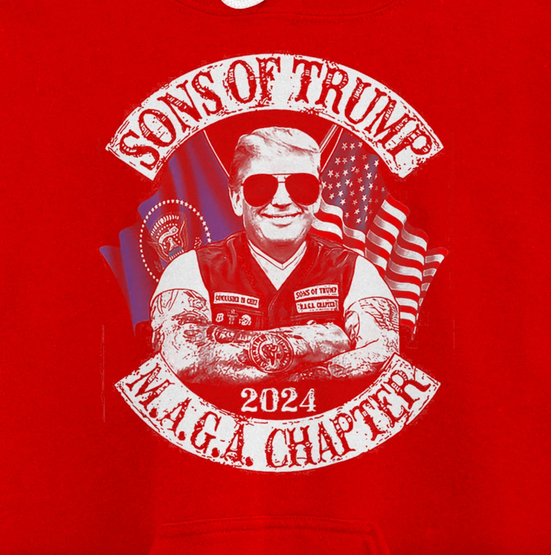 Sons of Trump Maga Chapter 2024 Pullover Hoodie
