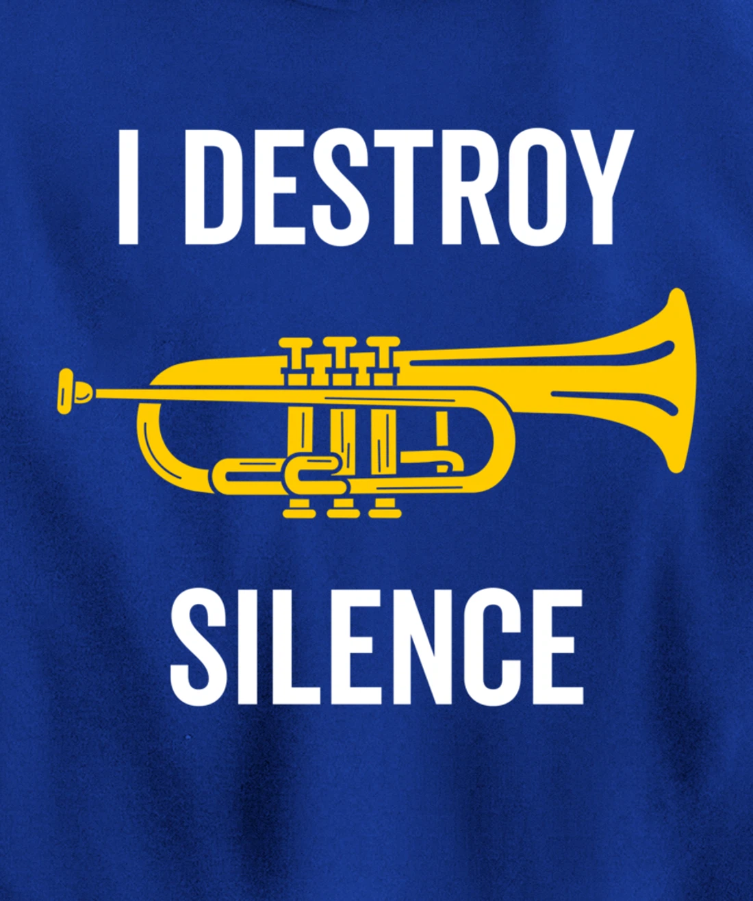 I Destroy Silence Trumpet Musician Music Teacher Funny Gift Pullover Hoodie