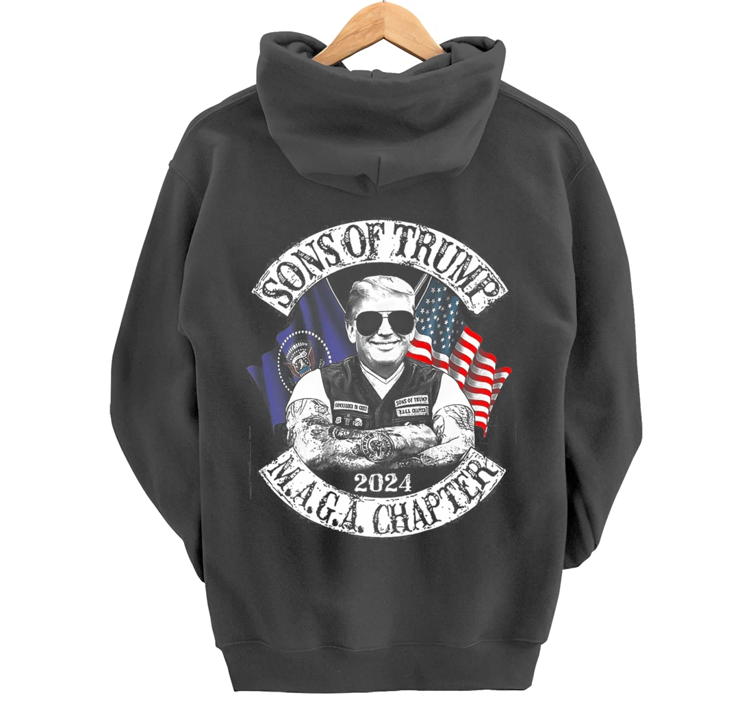 Sons of Trump Maga Chapter 2024 Pullover Hoodie