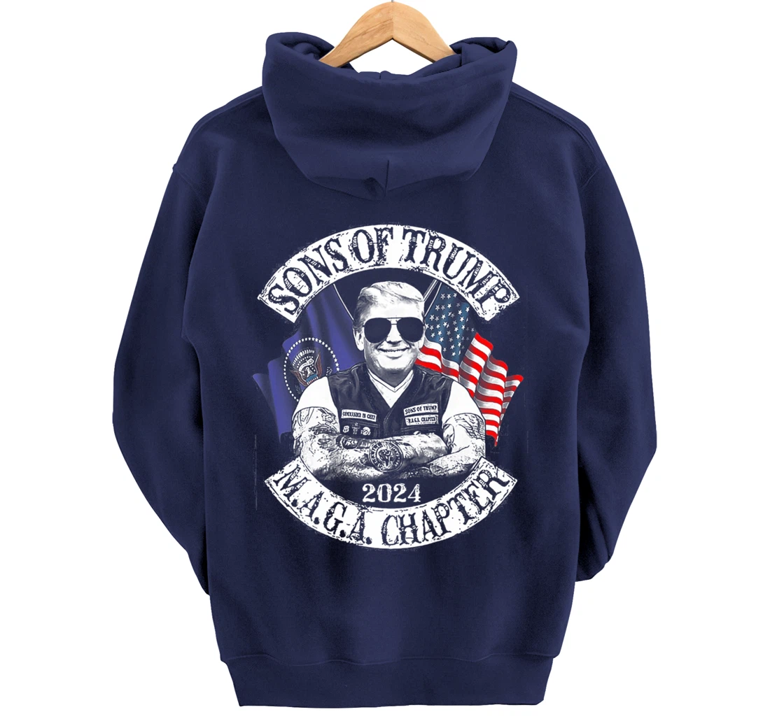 Sons of Trump Maga Chapter 2024 Pullover Hoodie