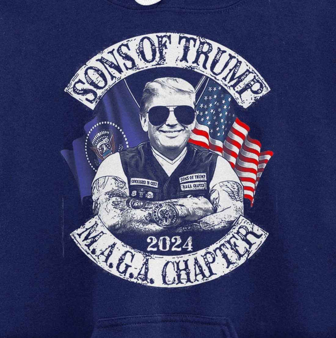Sons of Trump Maga Chapter 2024 Pullover Hoodie