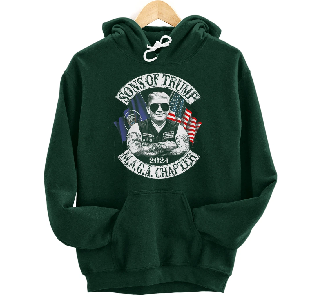 Sons of Trump Maga Chapter 2024 Pullover Hoodie