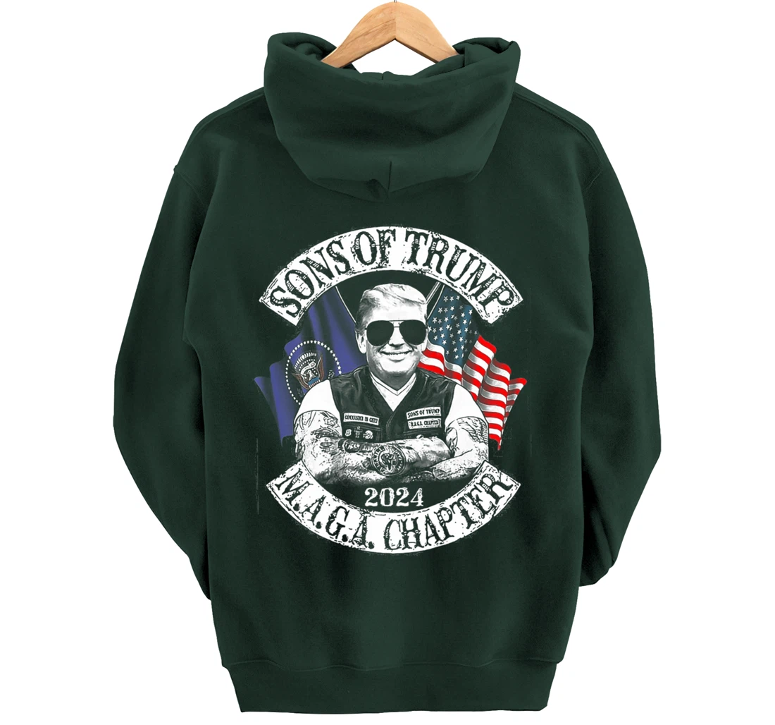 Sons of Trump Maga Chapter 2024 Pullover Hoodie