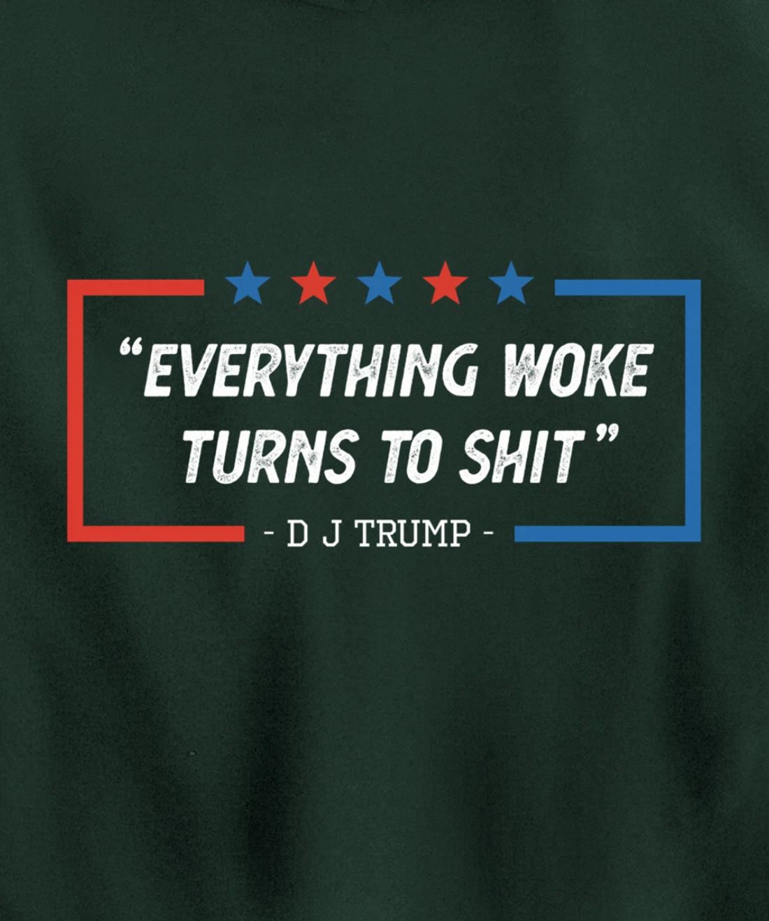 Everything Woke Turns To Shit Funny Trump Saying Vintage Pullover Hoodie