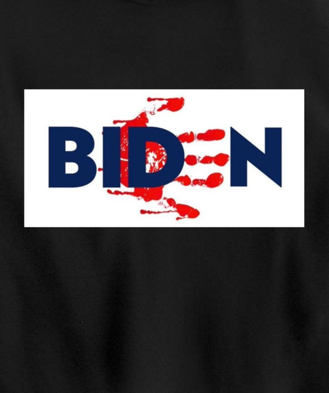 Bold Block Blood On His Hands Biden BringTrumpBack Trending Pullover Hoodie