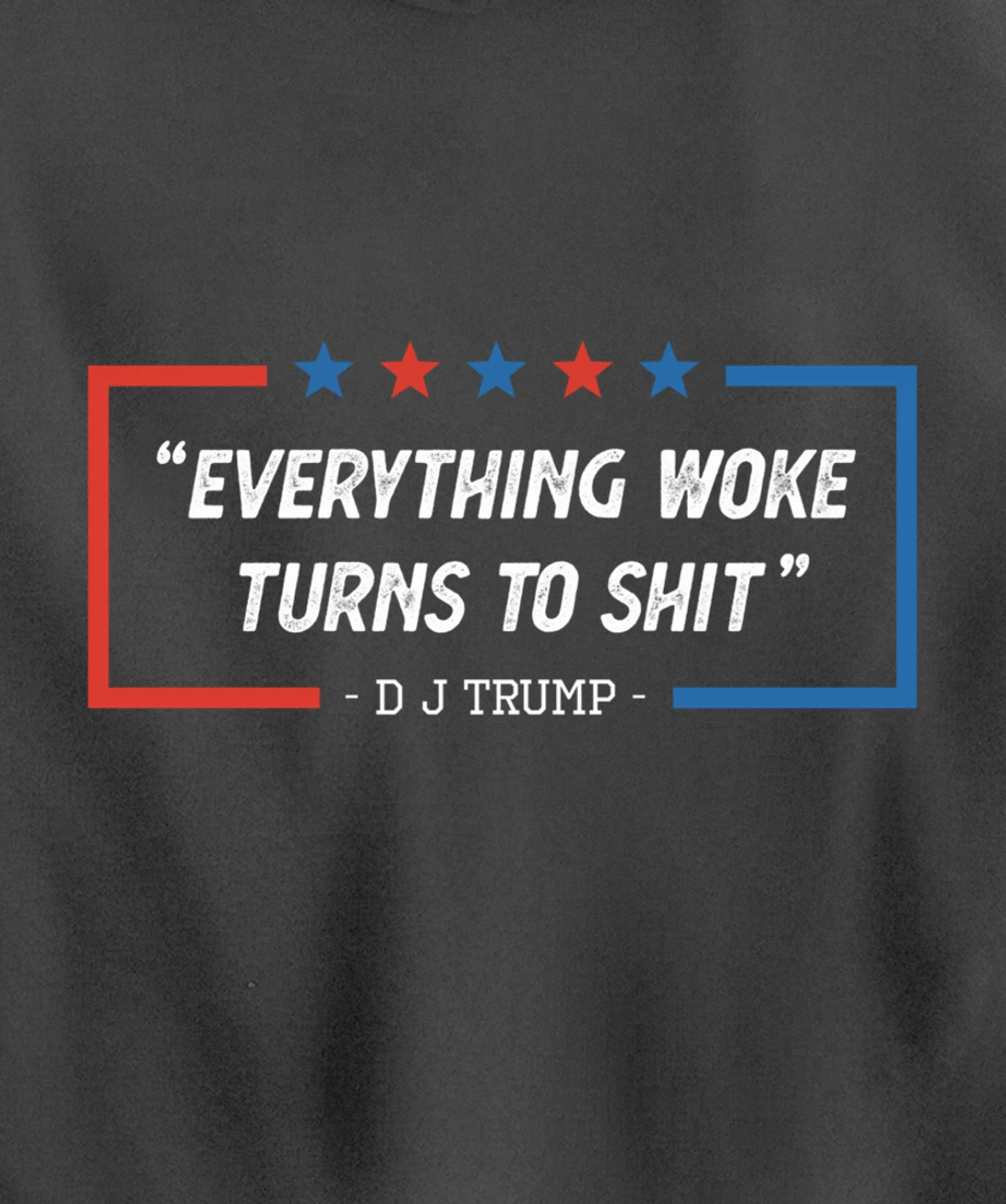 Everything Woke Turns To Shit Funny Trump Saying Vintage Pullover Hoodie