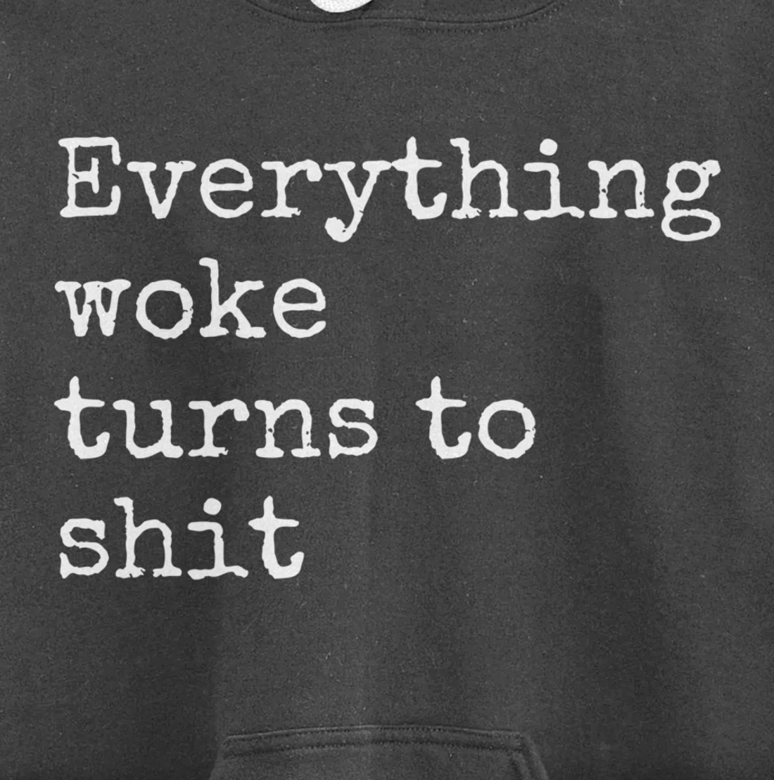 Everything Woke Turns To Shit Funny Political Donald Trump Pullover Hoodie