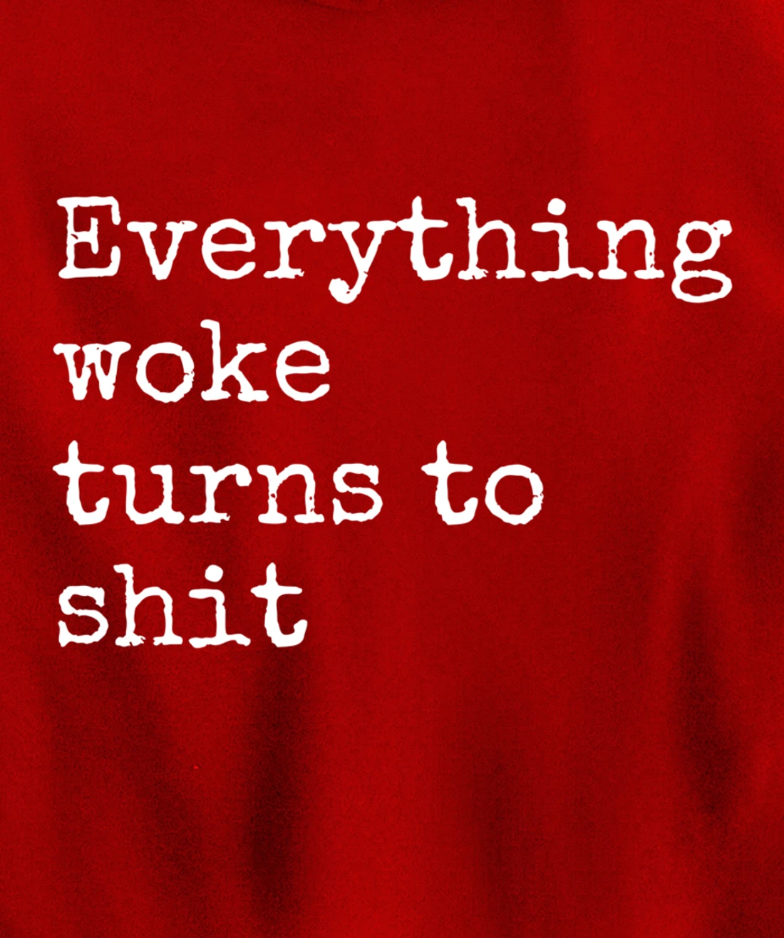 Everything Woke Turns To Shit Funny Political Donald Trump Pullover Hoodie
