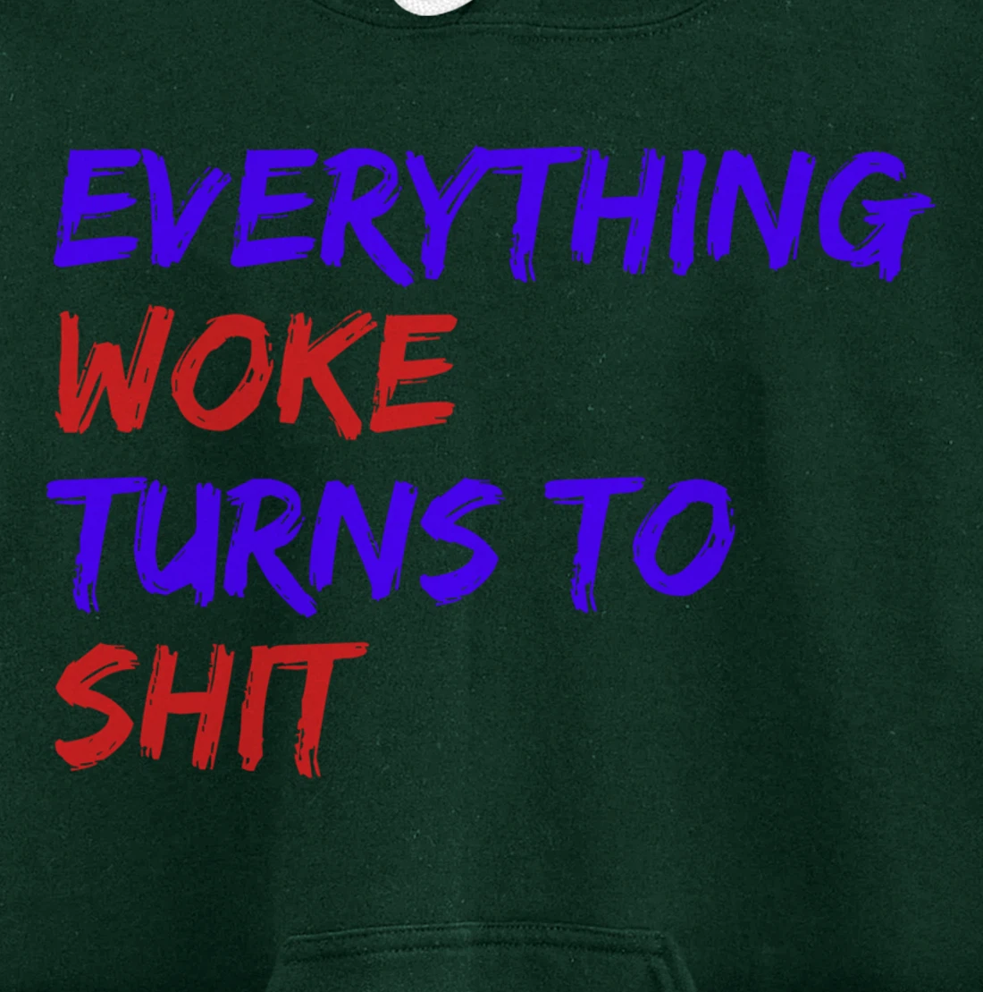 Everything Woke Turns To Shit Funny Political Donald Trump Pullover Hoodie