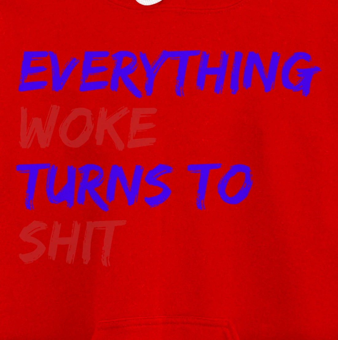 Everything Woke Turns To Shit Funny Political Donald Trump Pullover Hoodie