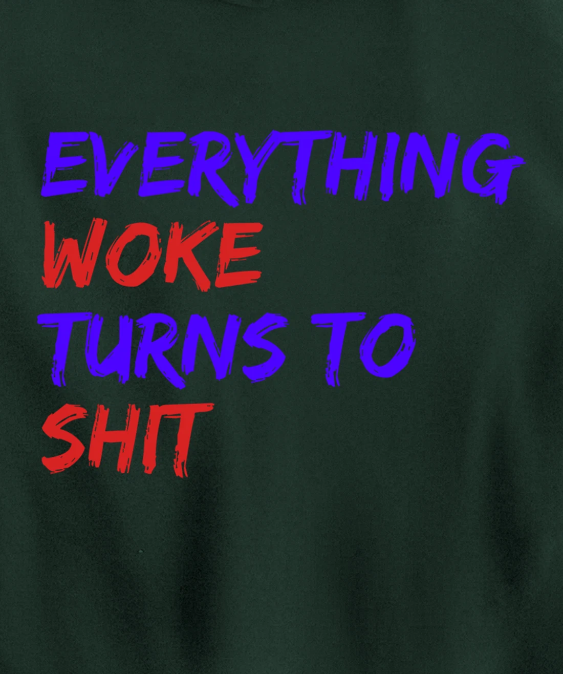 Everything Woke Turns To Shit Funny Political Donald Trump Pullover Hoodie