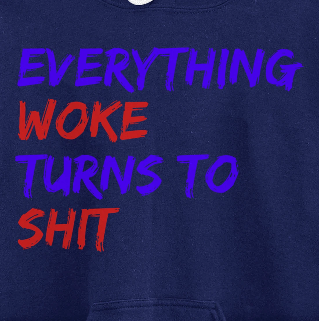 Everything Woke Turns To Shit Funny Political Donald Trump Pullover Hoodie