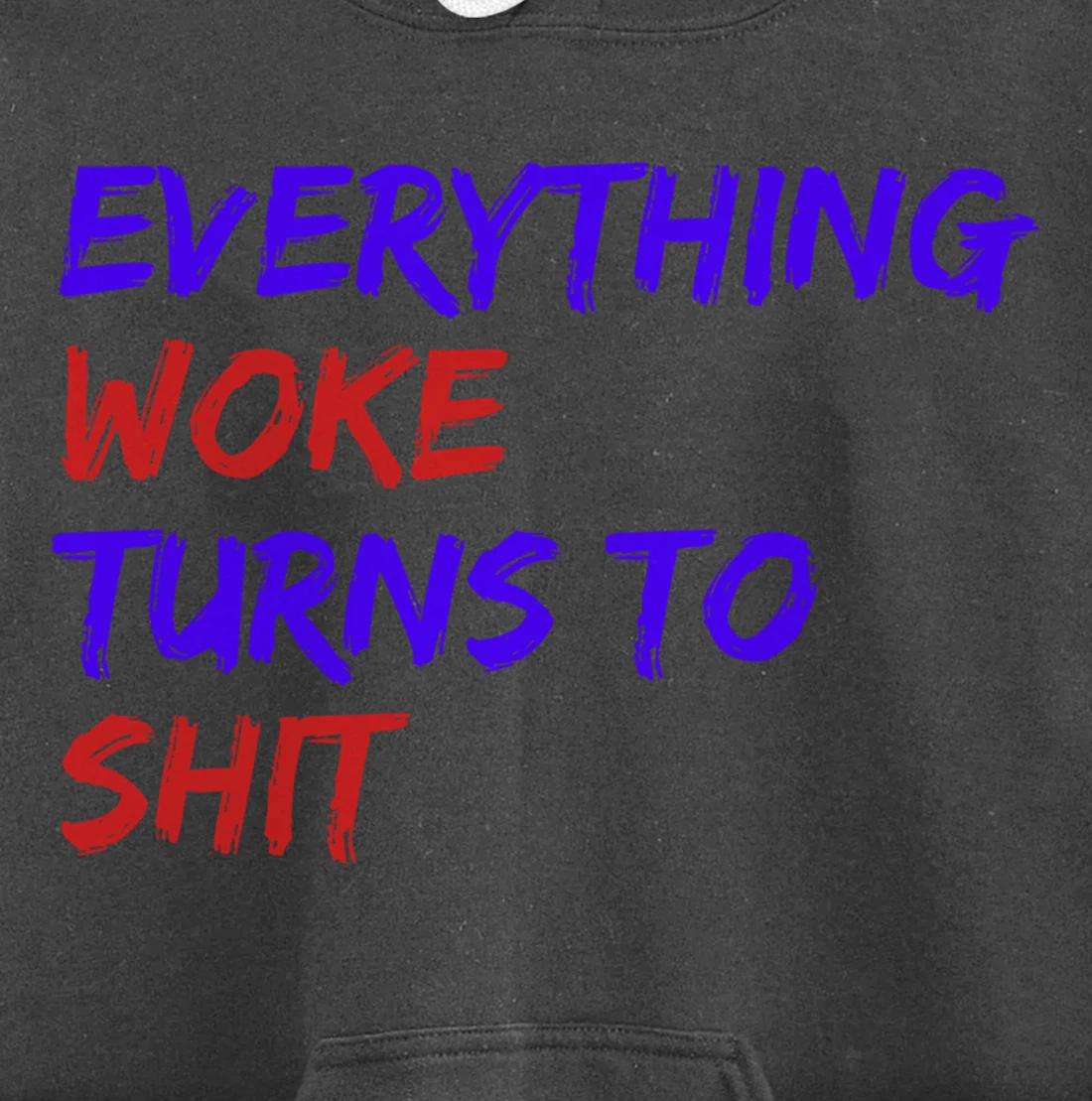 Everything Woke Turns To Shit Funny Political Donald Trump Pullover Hoodie