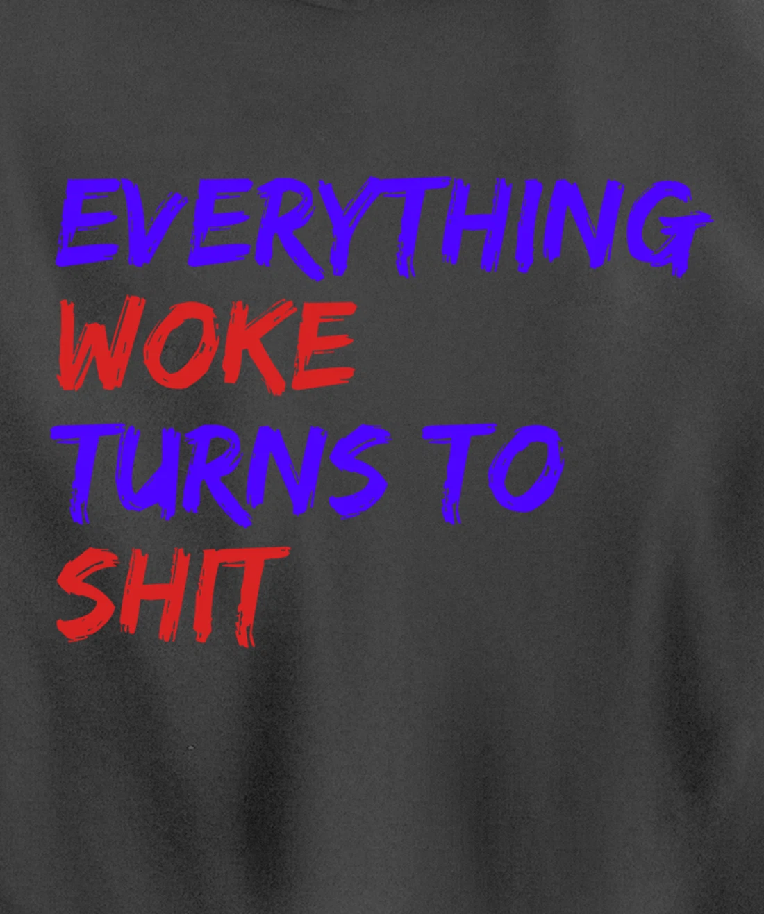 Everything Woke Turns To Shit Funny Political Donald Trump Pullover Hoodie