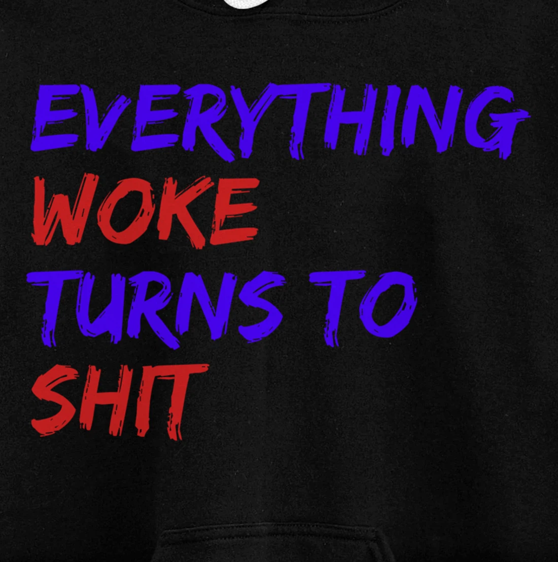 Everything Woke Turns To Shit Funny Political Donald Trump Pullover Hoodie