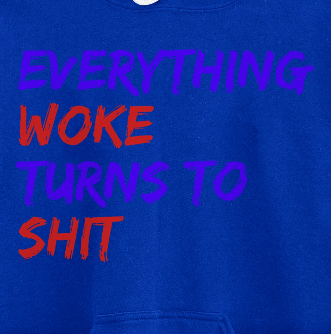 Everything Woke Turns To Shit Funny Political Donald Trump Pullover Hoodie