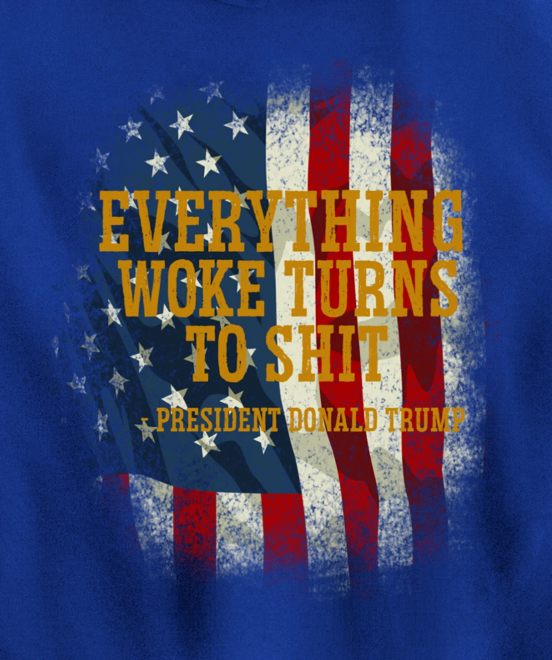 Funny Trump Everything Woke Turns To Shit Quote Pullover Hoodie