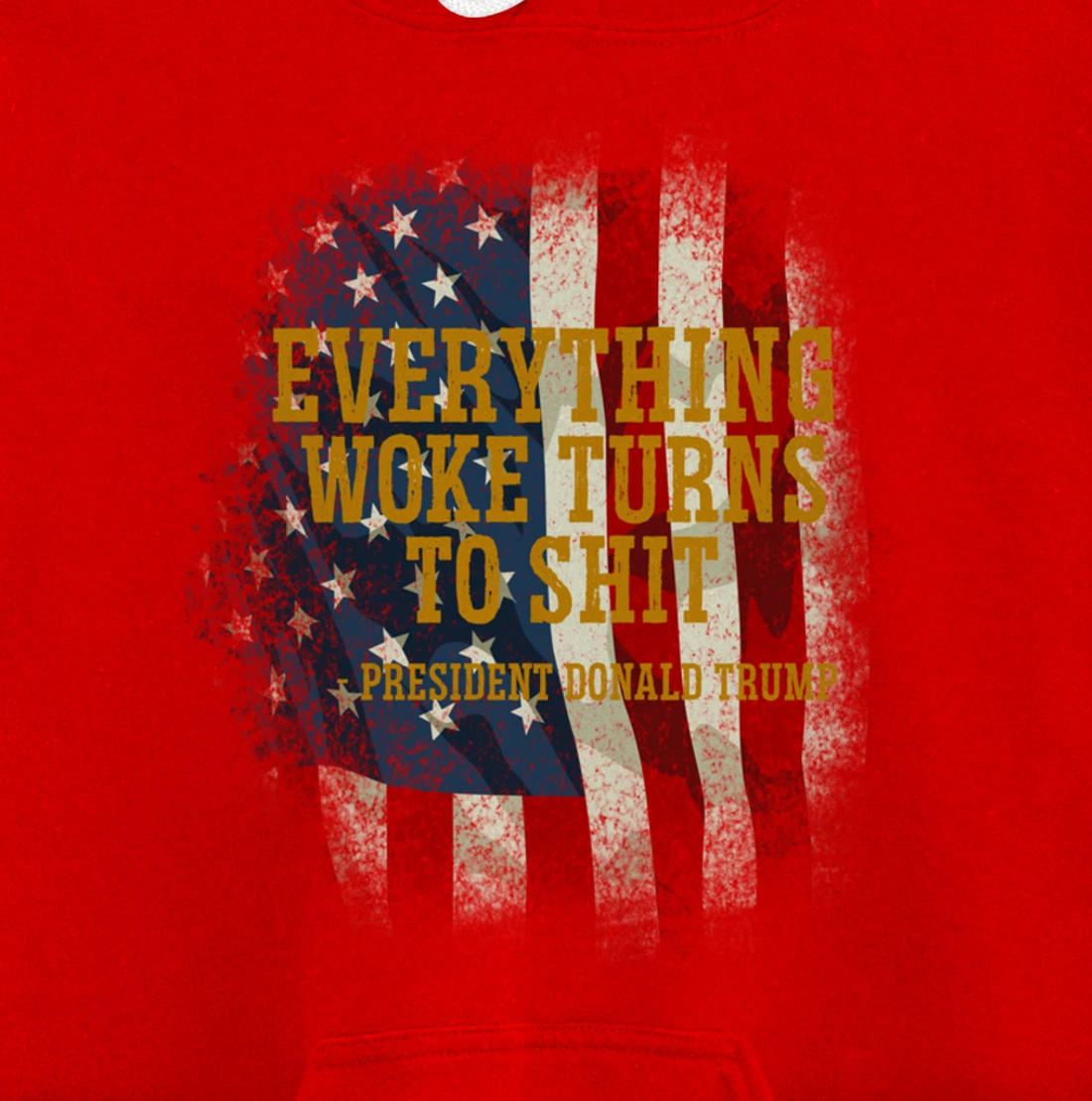 Funny Trump Everything Woke Turns To Shit Quote Pullover Hoodie