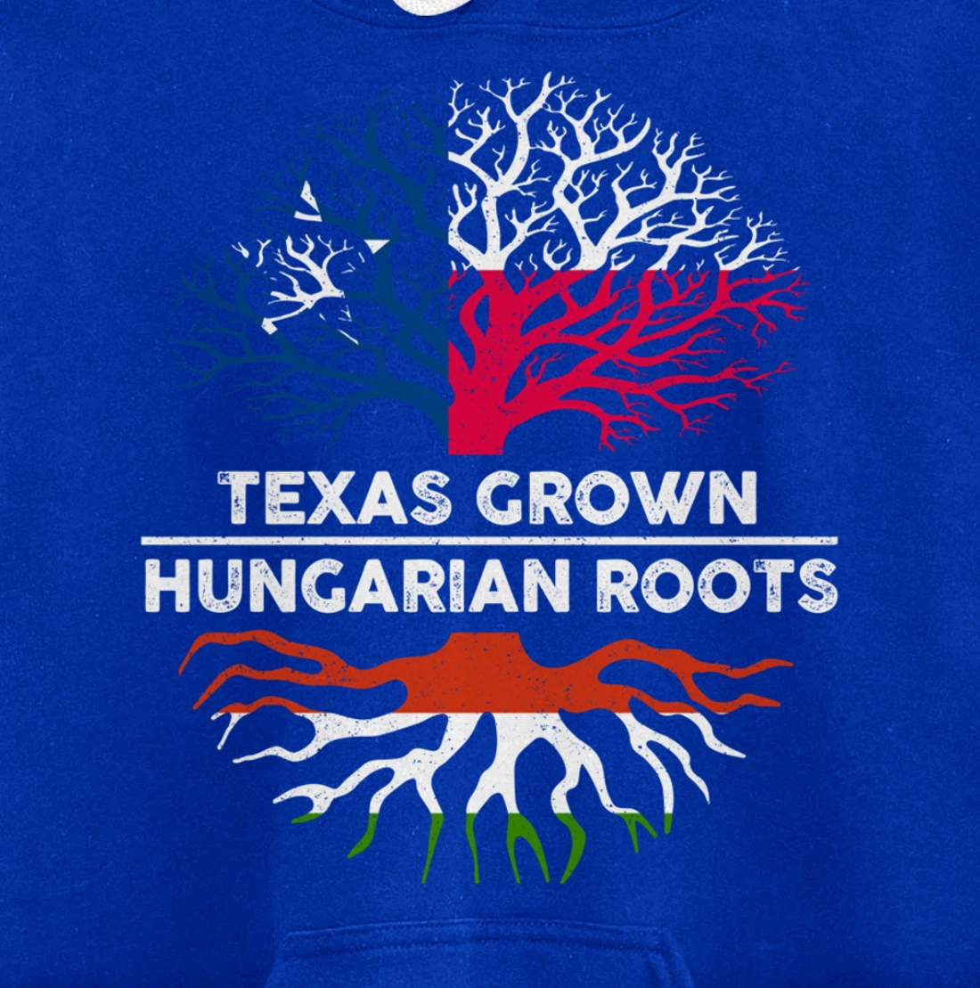 Texas Grown with Hungarian Roots Tree USA Hungary Flag Pullover Hoodie