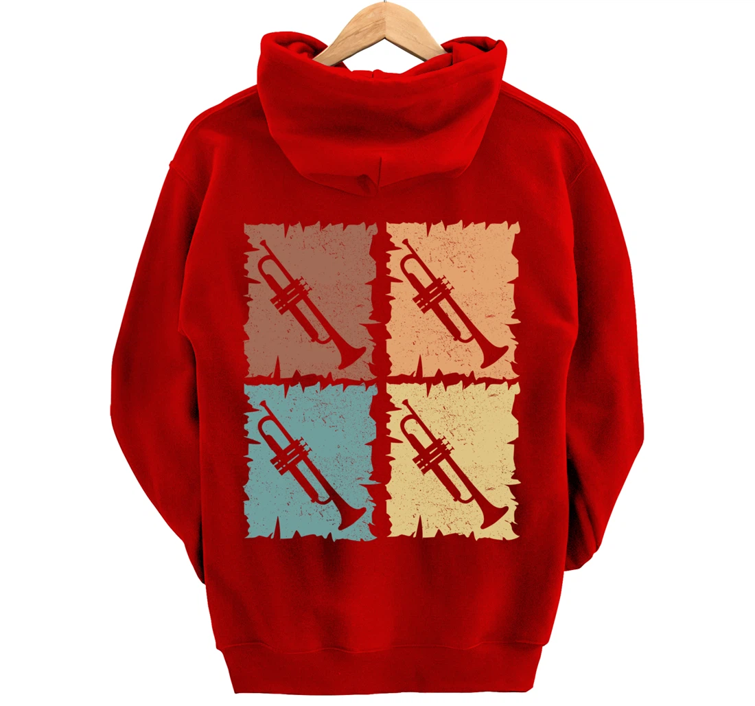 Trumpets graphic trumpeter design brass music Pullover Hoodie