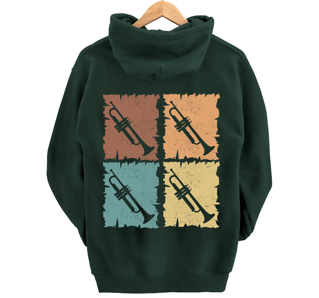 Trumpets graphic trumpeter design brass music Pullover Hoodie