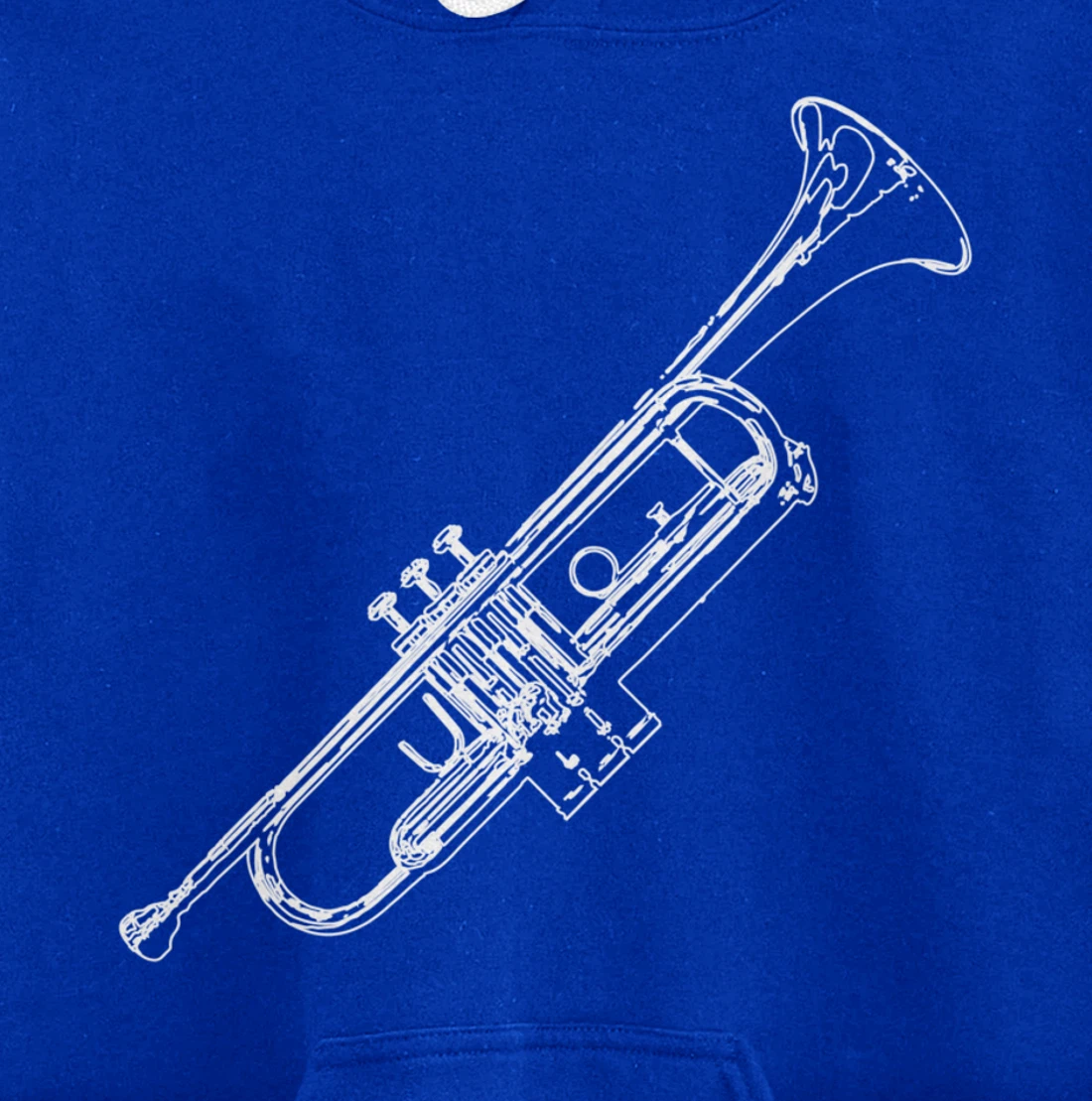Retro Trumpet Sketch for Trumpet Player Pullover Hoodie