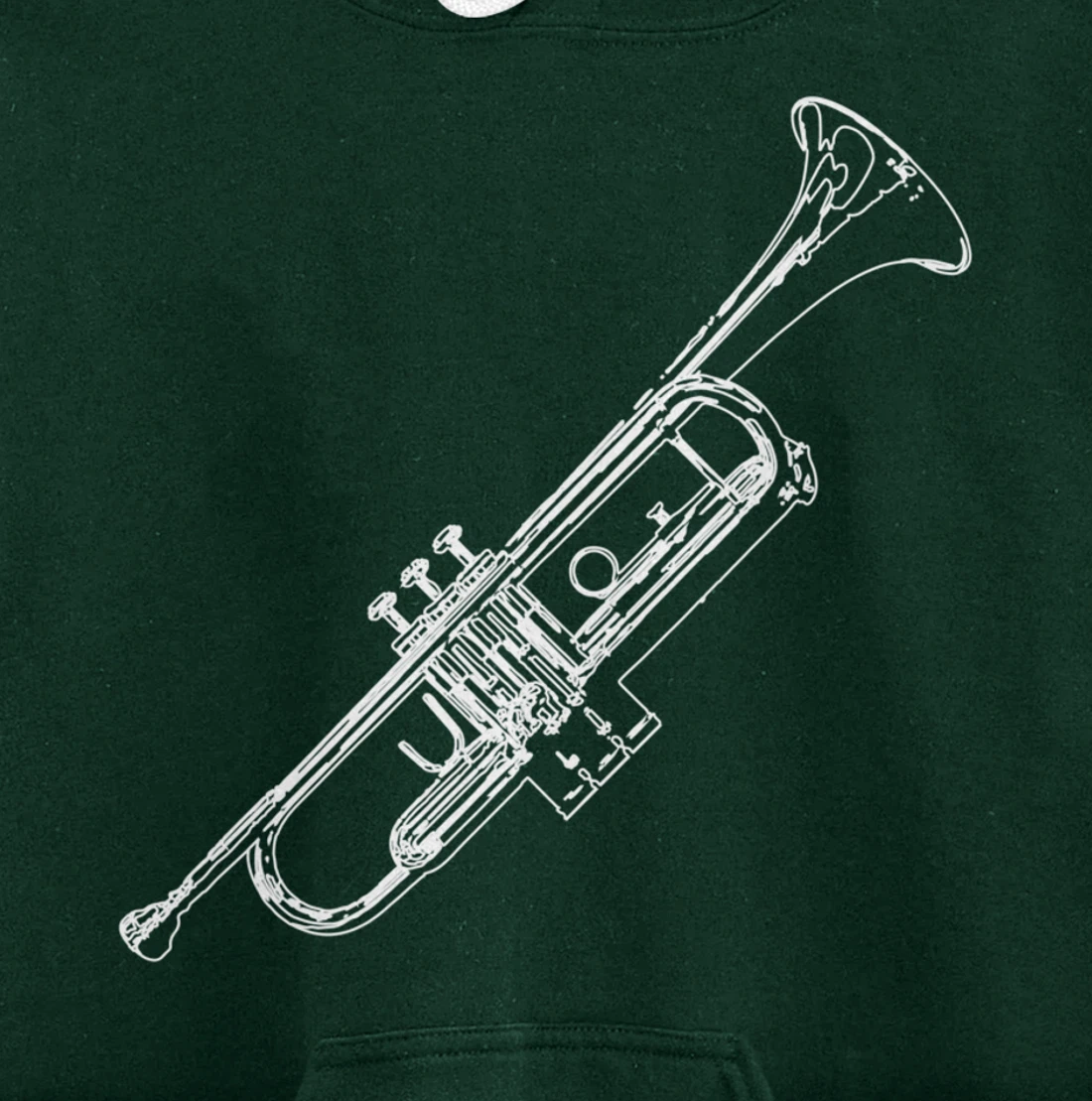 Retro Trumpet Sketch for Trumpet Player Pullover Hoodie