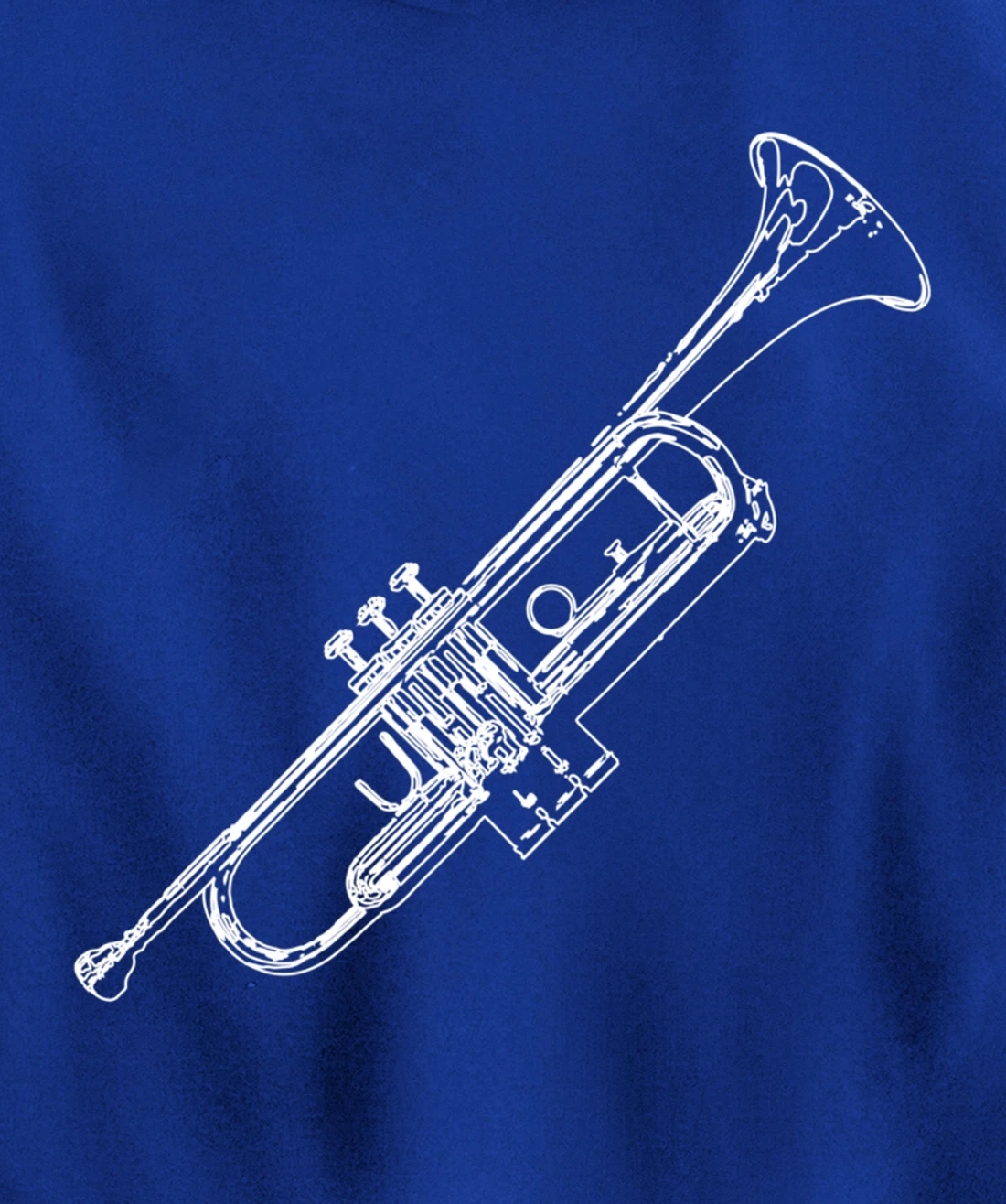 Retro Trumpet Sketch for Trumpet Player Pullover Hoodie