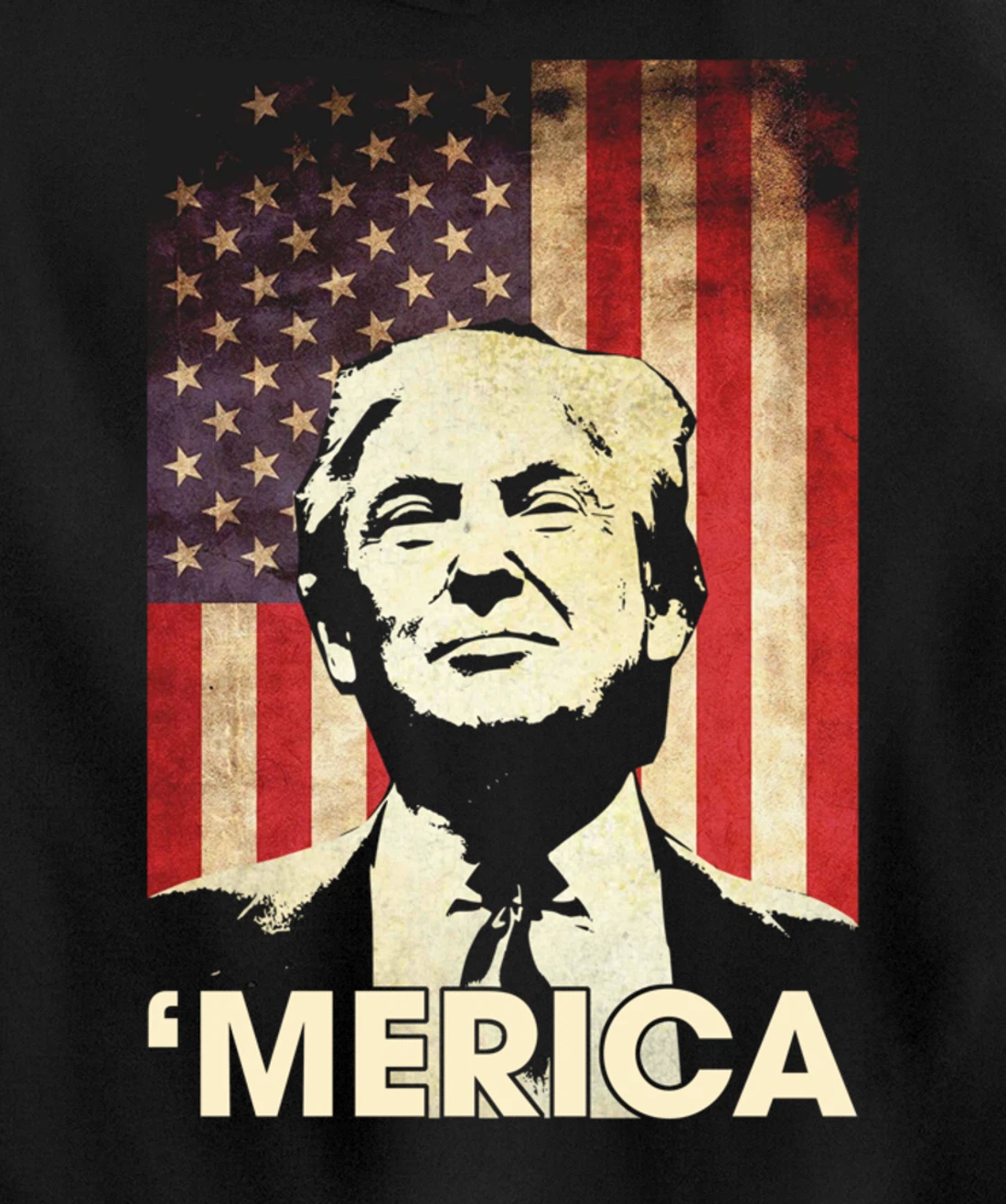 Funny Trump Merica American Flag Murica 4th Of July Gifts Pullover Hoodie