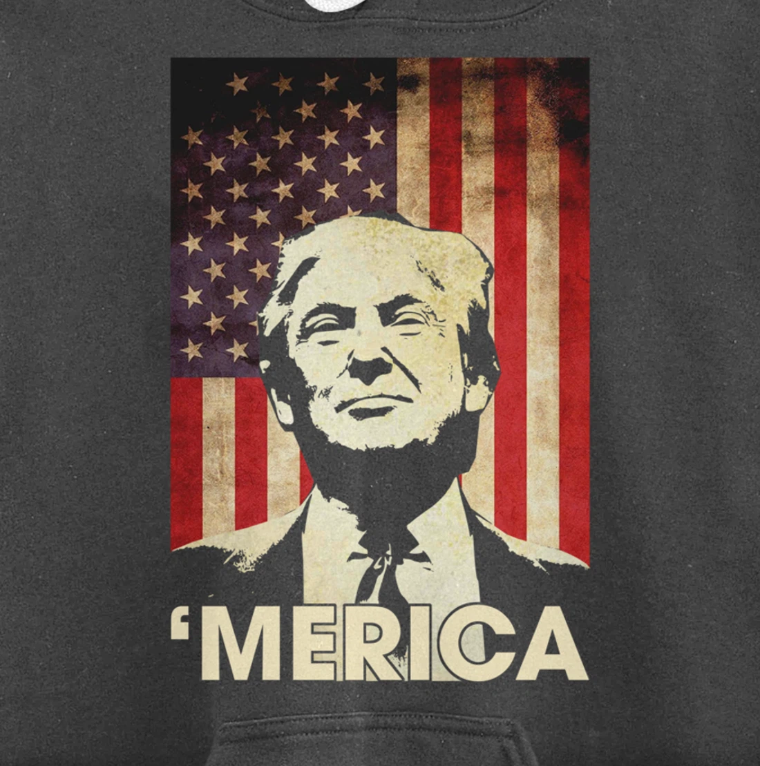 Funny Trump Merica American Flag Murica 4th Of July Gifts Pullover Hoodie