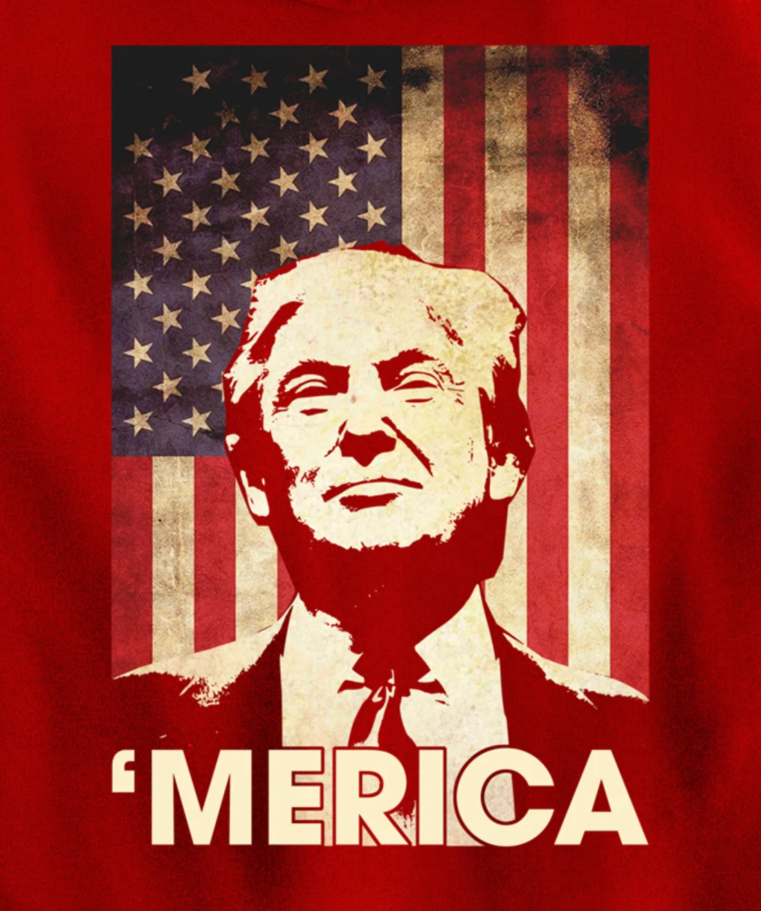 Funny Trump Merica American Flag Murica 4th Of July Gifts Pullover Hoodie