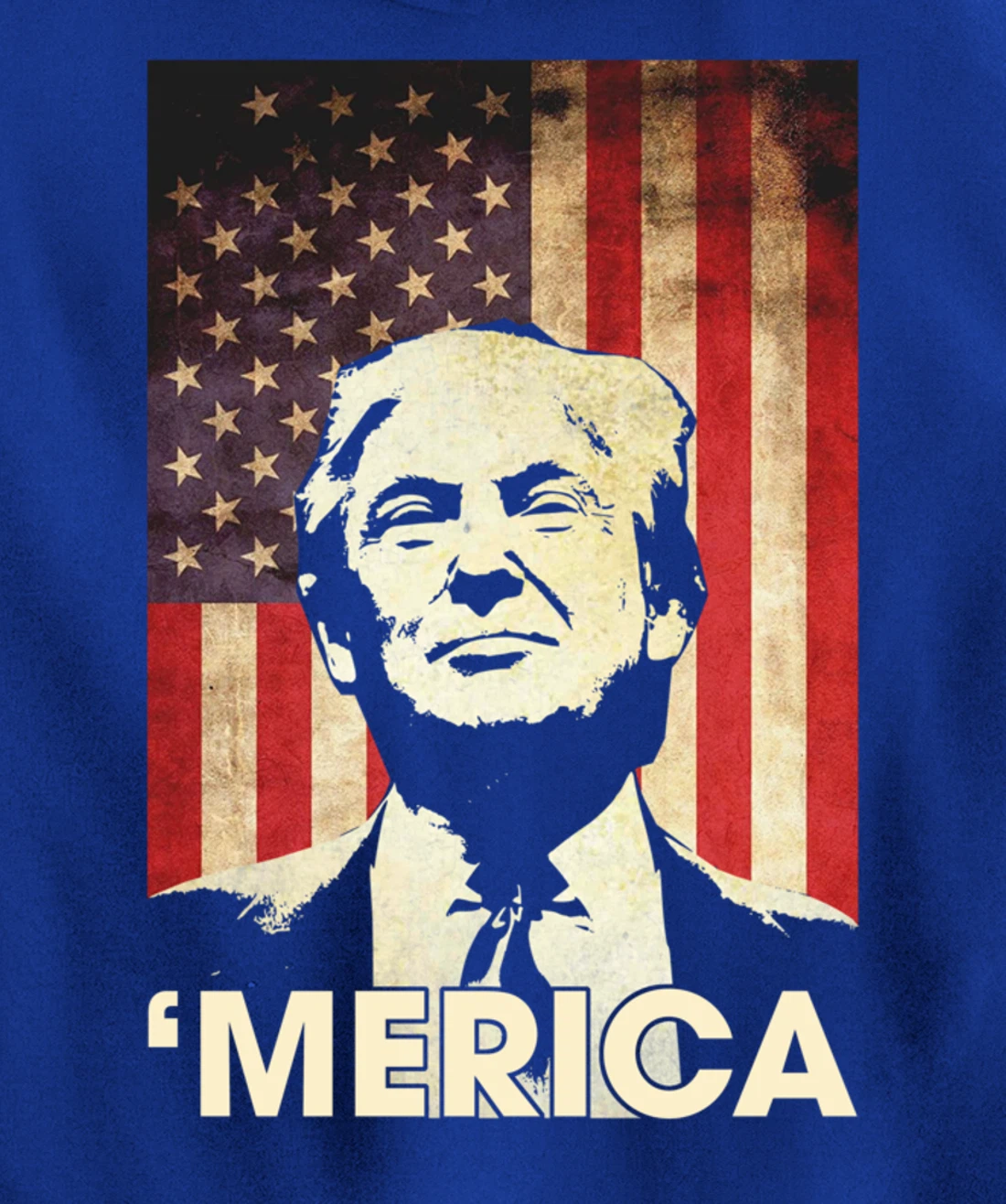 Funny Trump Merica American Flag Murica 4th Of July Gifts Pullover Hoodie