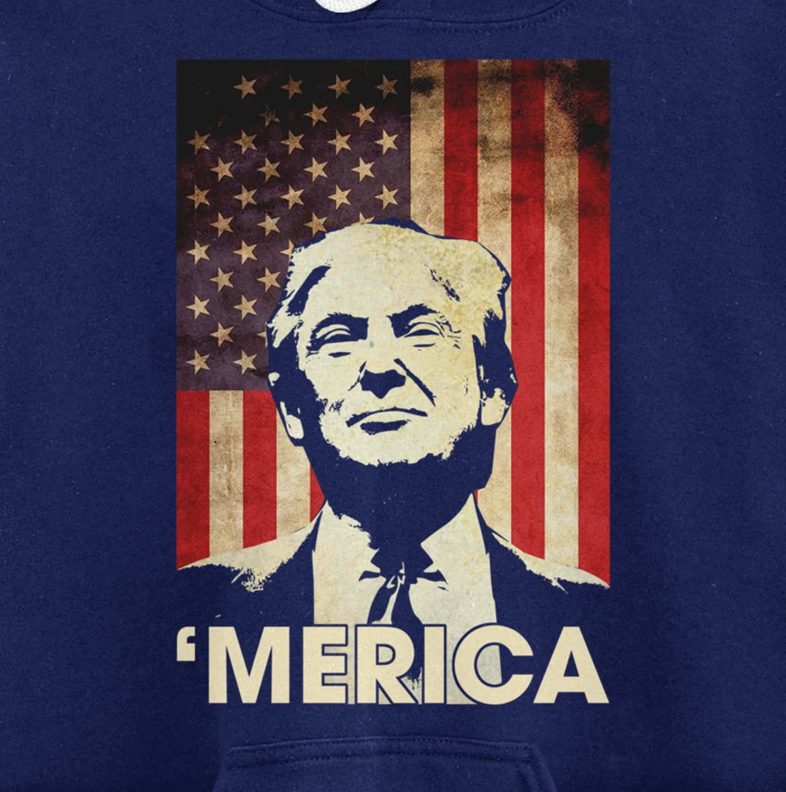 Funny Trump Merica American Flag Murica 4th Of July Gifts Pullover Hoodie