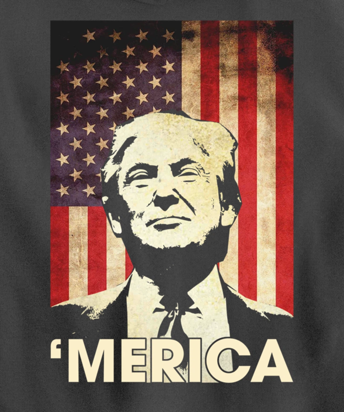 Funny Trump Merica American Flag Murica 4th Of July Gifts Pullover Hoodie