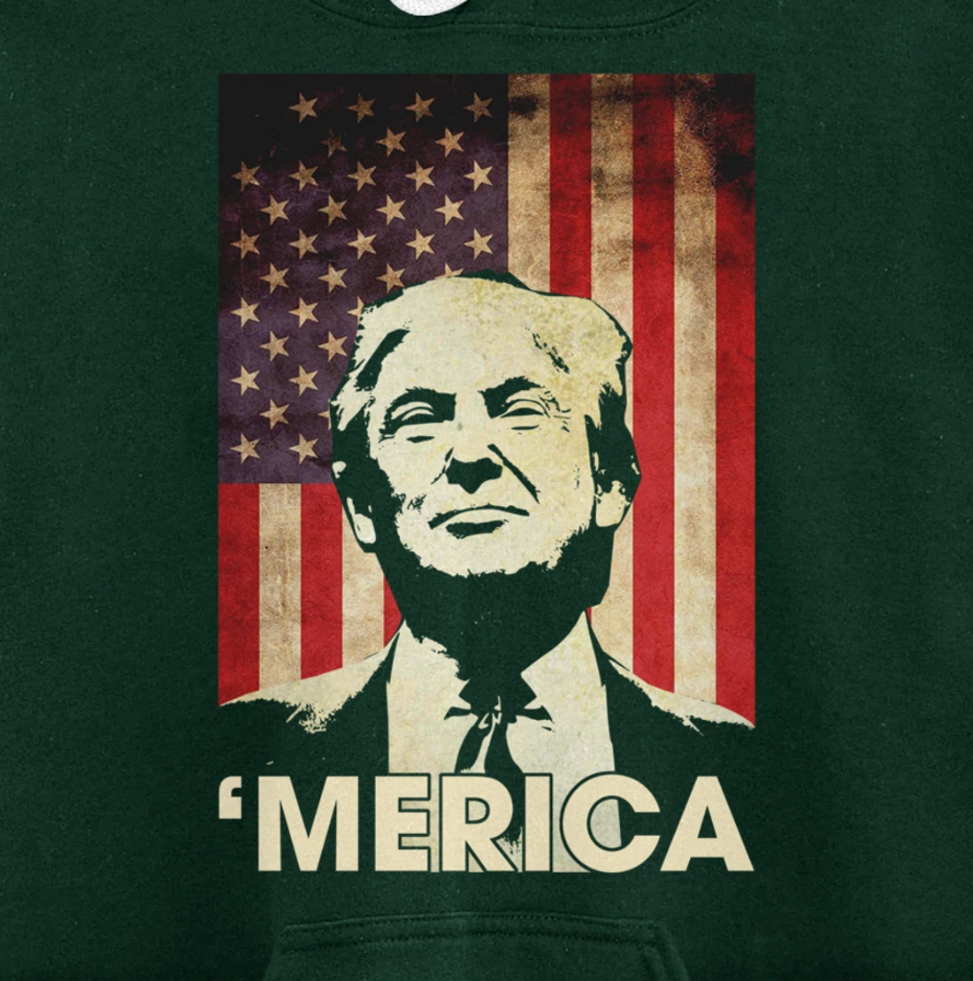 Funny Trump Merica American Flag Murica 4th Of July Gifts Pullover Hoodie