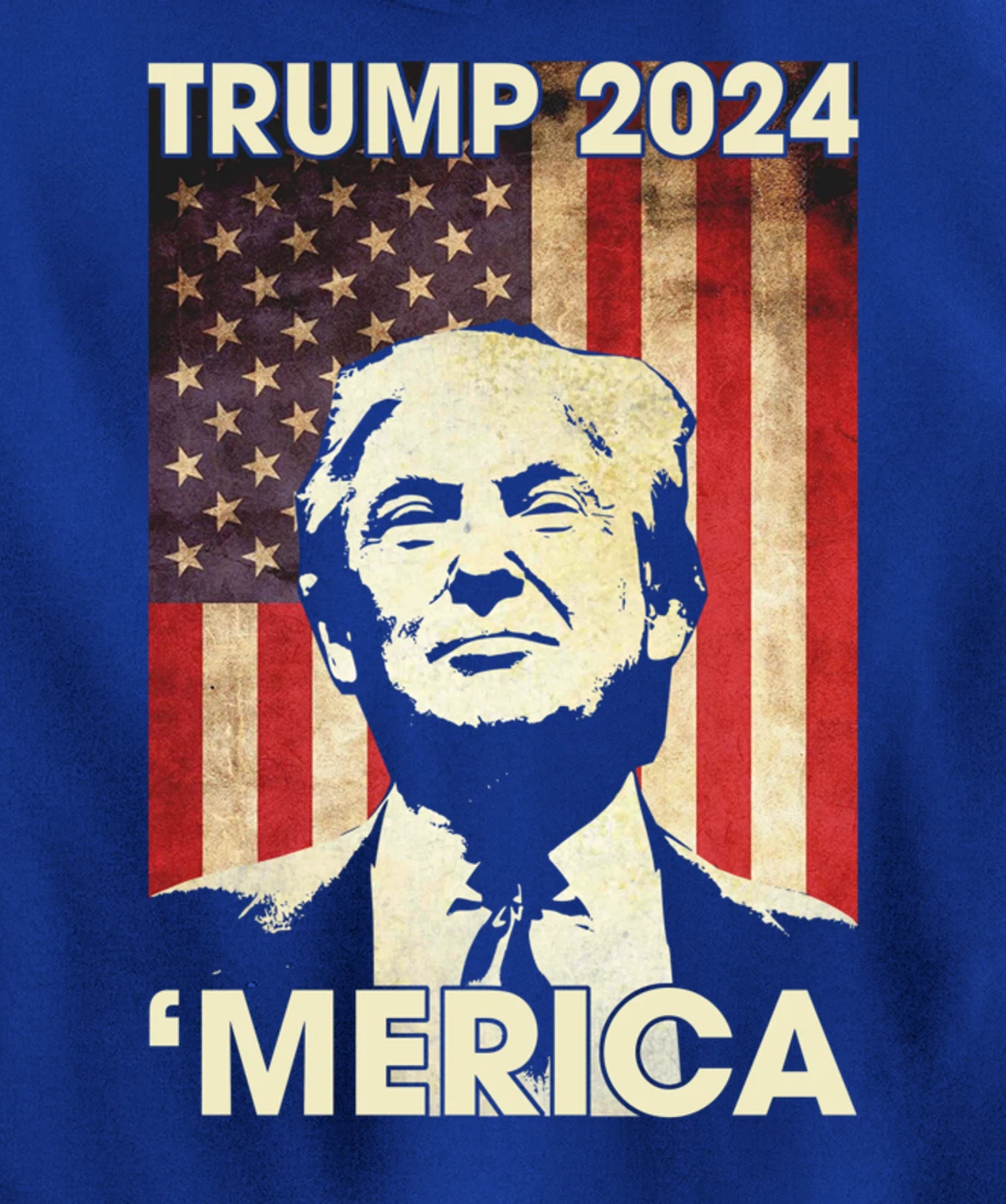 Trump 2024 Merica American Flag Murica 4th Of July Gifts Pullover Hoodie