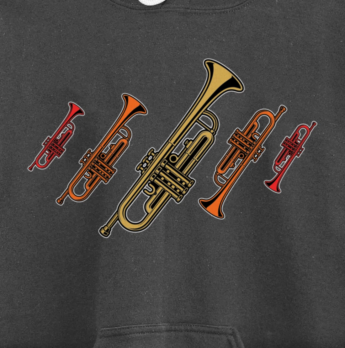 Musical design for trumpet player trumpet musician Pullover Hoodie
